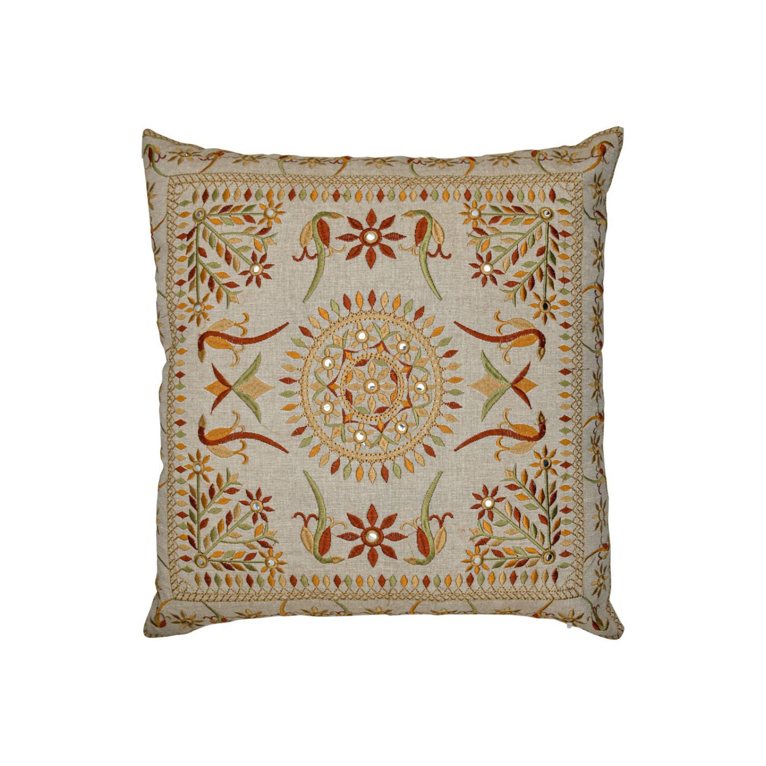 Marrakesch Orient & Mediterran Interior Zierkissen Boho Kissenbezug Lodge handgefertigt aus Baumwolle in Rot 40 x 40 cm, (1 St)
