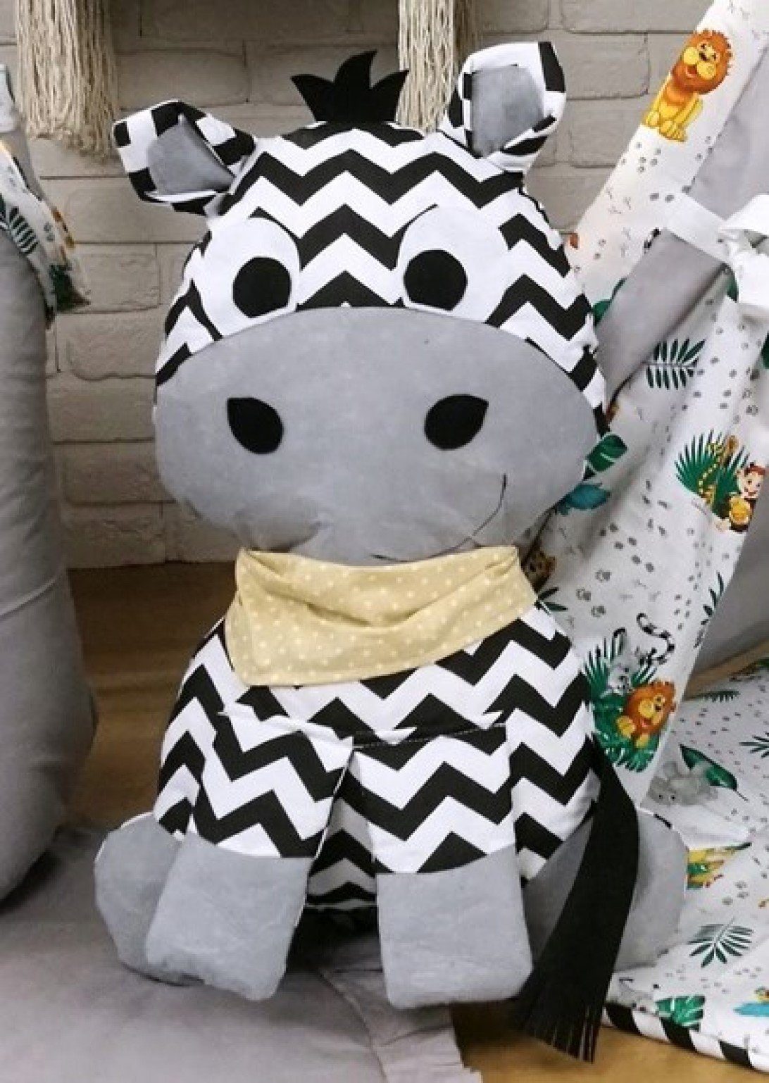 Pamek Kuscheltier Kuscheltiere Tiere Pinguin Giraffe Zebra Teddy Elefant Kissen, Made in Europa