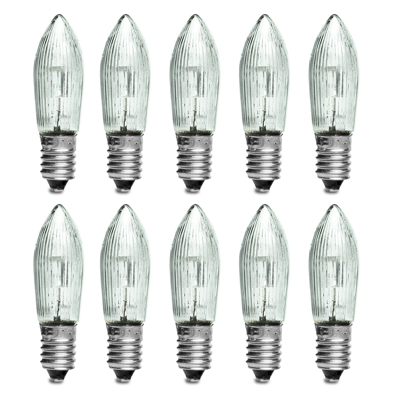 SIKORA Schwibbogen E10 LED Ersatzbirnen 10-55V 0,1W E10 10er Set günstig online kaufen
