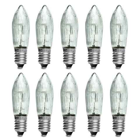 SIKORA Schwibbogen E10 LED Ersatzbirnen 10-55V 0,1W E10 10er Set