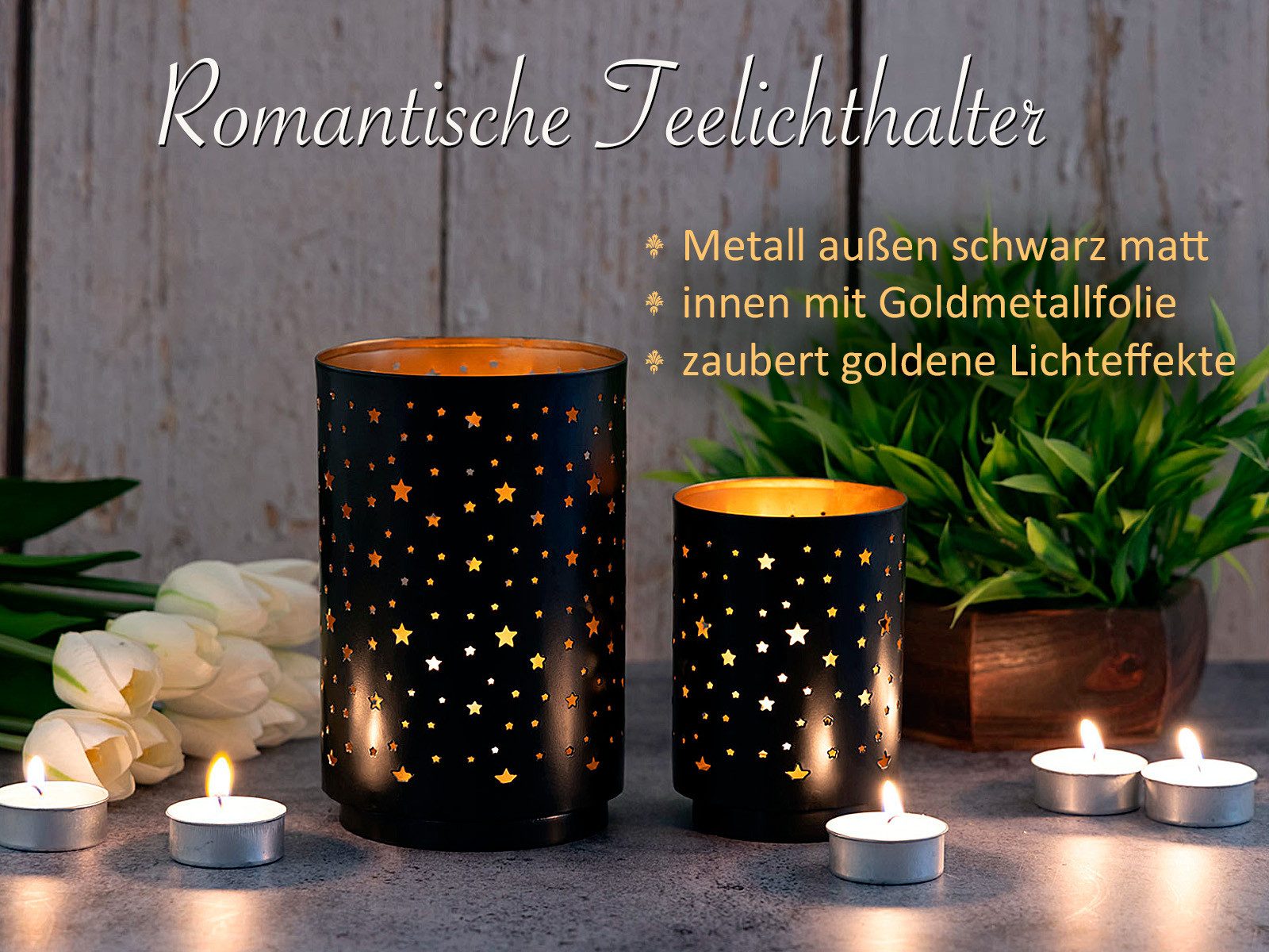 Amagohome Teelichthalter Kerzenständer Kerzenhalter Teelichthalter Metall günstig online kaufen