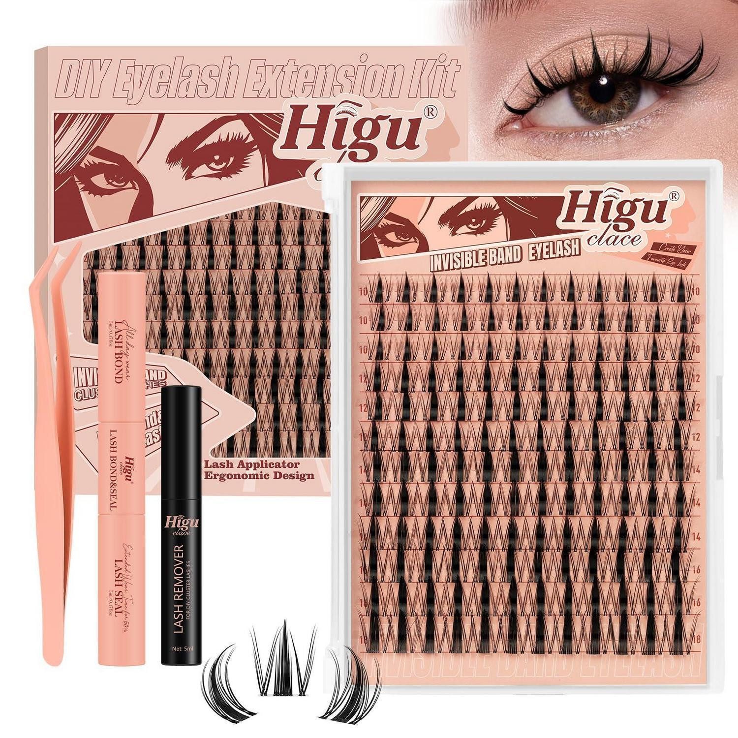 LuxusKollektion Einzelwimpern Manga Lashes Fairy Lash Cluster Set 7 Tage Halt
