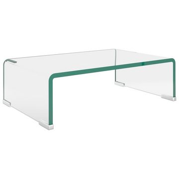 furnicato TV-Schrank TV-Tisch/Bildschirmerhöhung Glas Transparent 40x25x11 cm