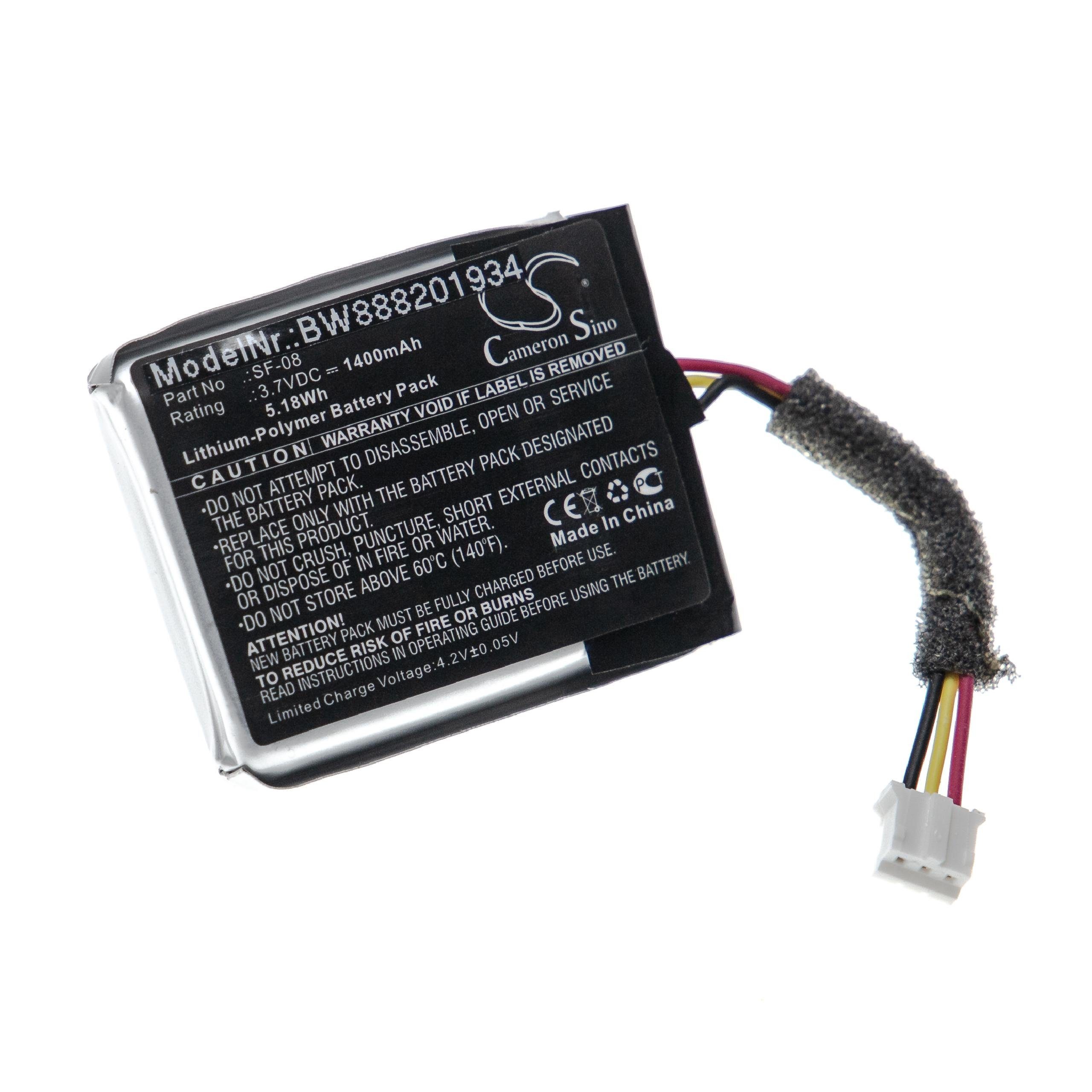 V) SRS-XB12 vhbw Li-Polymer Sony mit SRS-XB10, (3,7 Akku kompatibel 1400 mAh