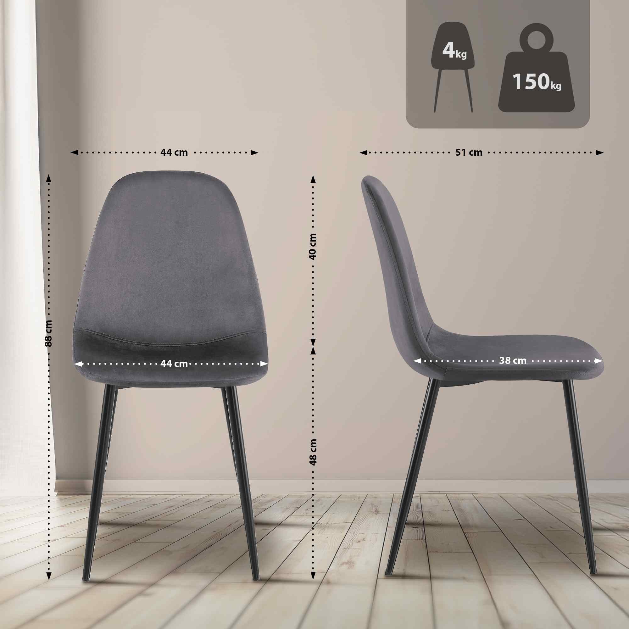 CLP Esszimmerstuhl Napier (4er Set), Metall, günstig online kaufen