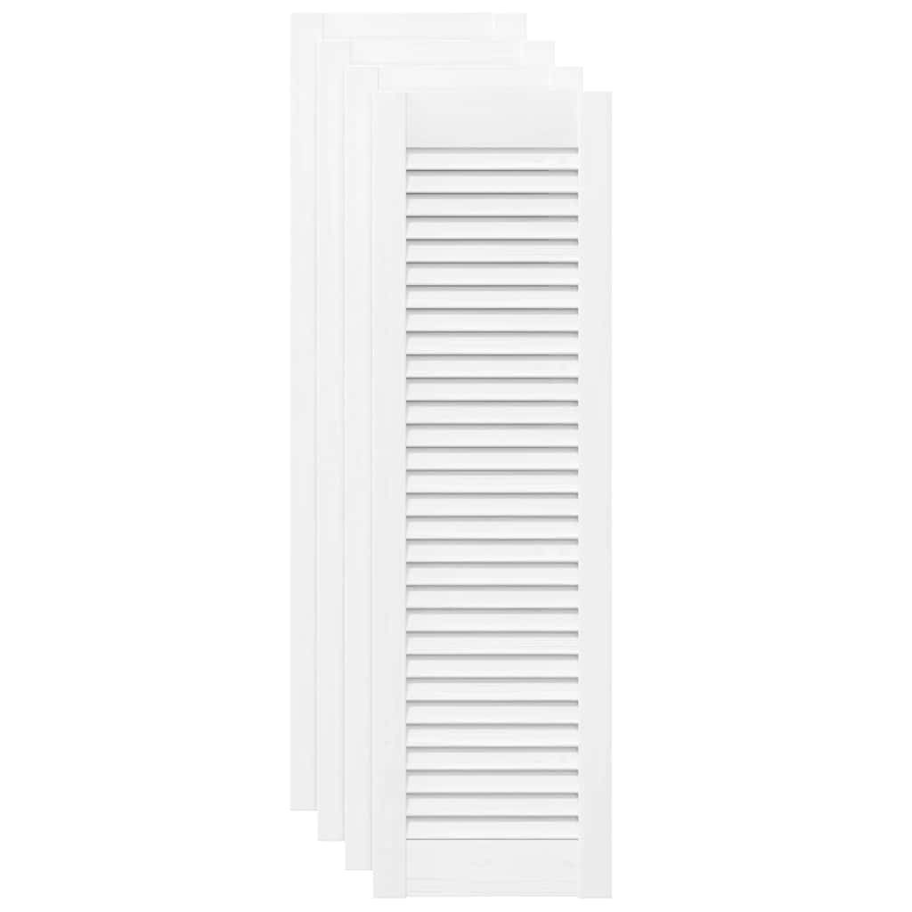 vidaXL Schranktür Schranktüren Lamellen-Design 4 Stk. Weiß 99x29,5 cm (4 St)