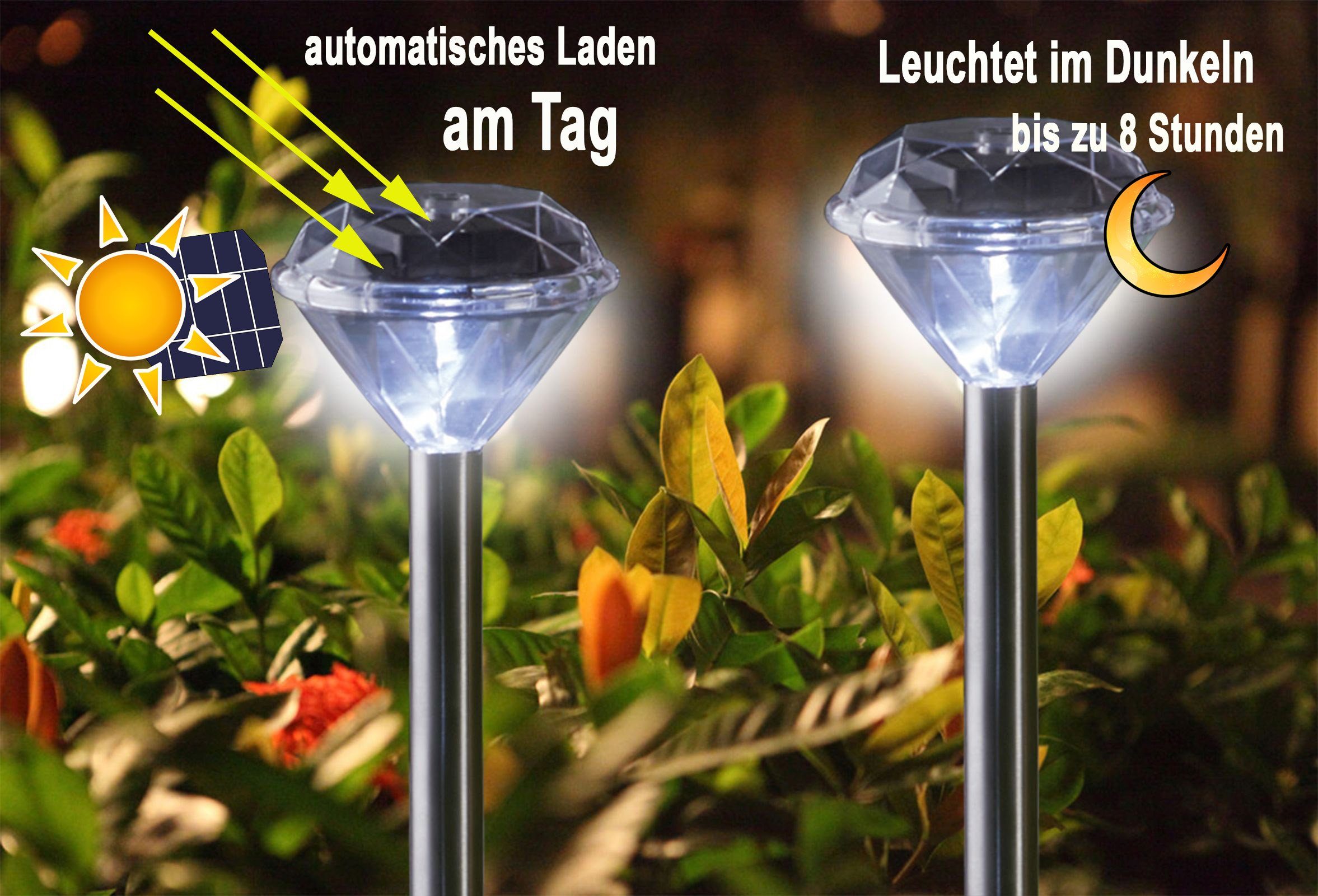 Wegelampe Garten LED Solar Leuchte Außen Solarlampe GLOBO Globo Solarleuchte Solarleuchte