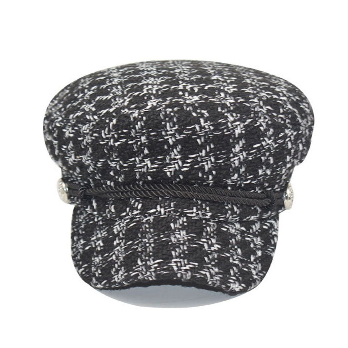 für Baskenmütze Wintermütze LENBEST black Kappe Elegant Frauen Lässig (56-58cm) Schirmmütze