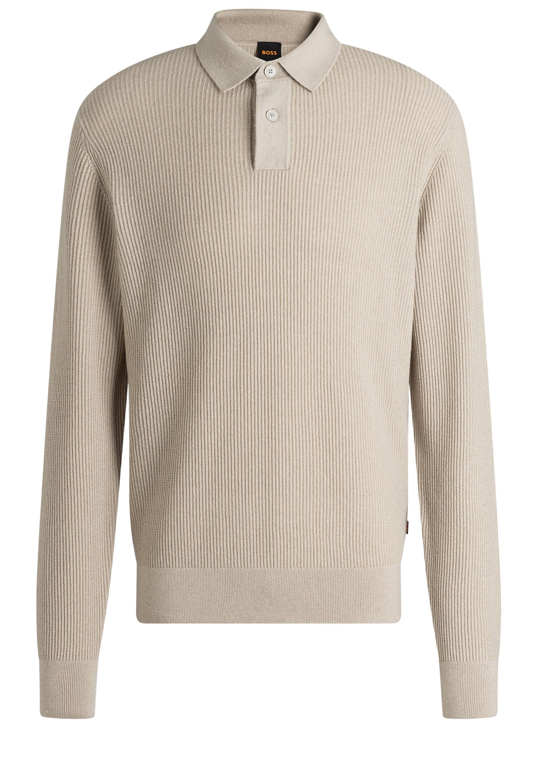 BOSS ORANGE Strickpullover Afedro mit Polokragen (1-tlg)
