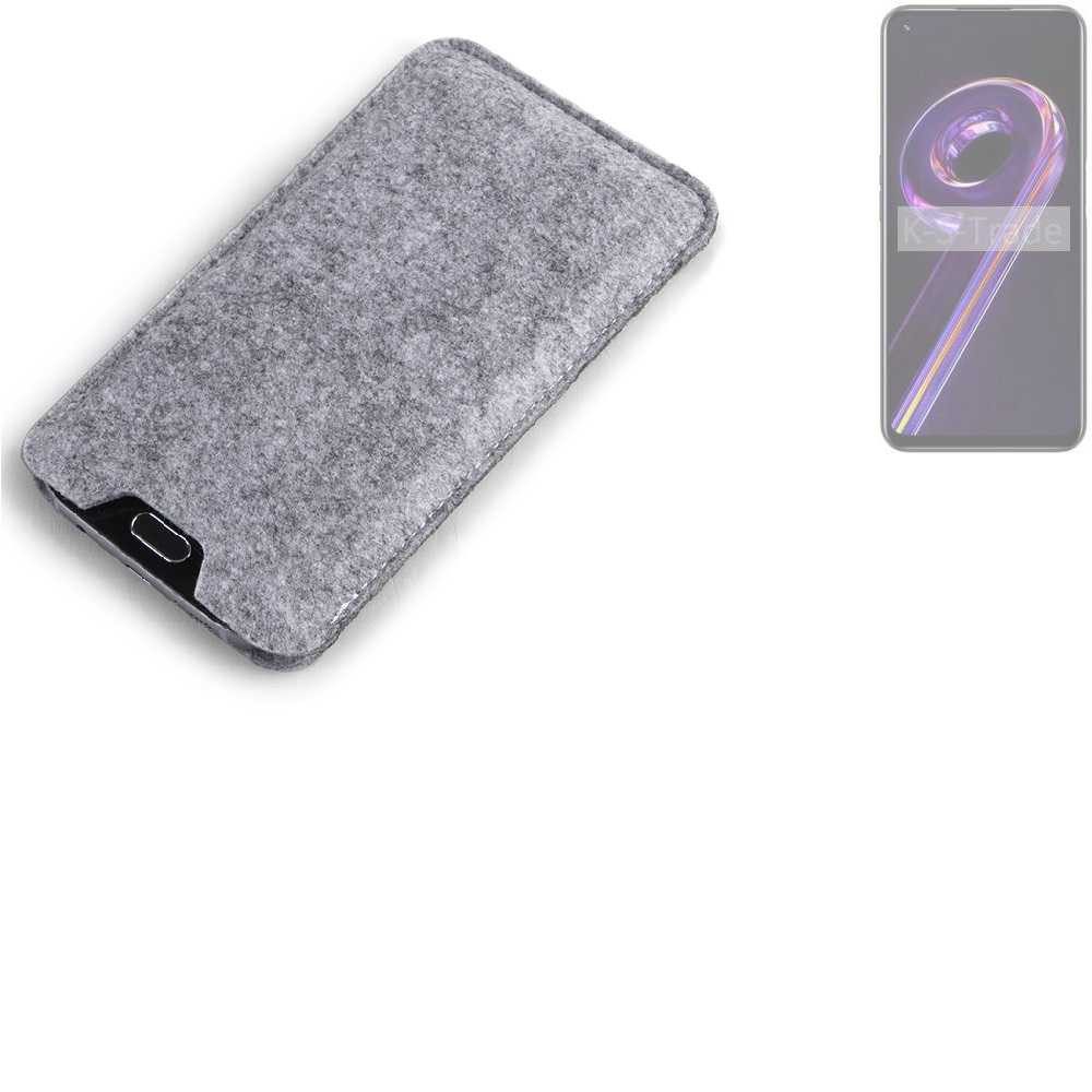 K-S-Trade Handyhülle für Realme 9 Pro, Filz Handyhülle Schutzhülle Filztasche Filz Tasche Case Sleeve