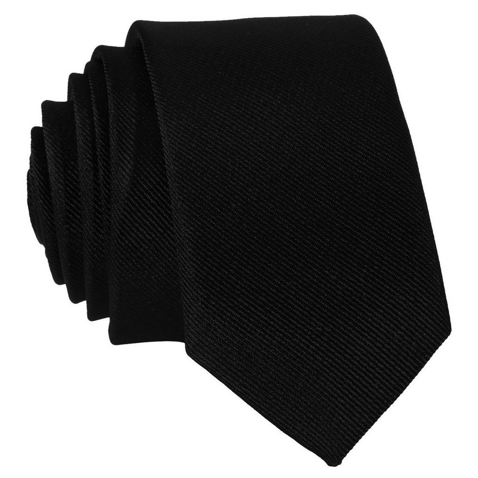 DonDon Krawatte schmale Krawatte 5 cm unifarben (Packung, 1-St) matt,  glänzend, gestreift, Seidenlook