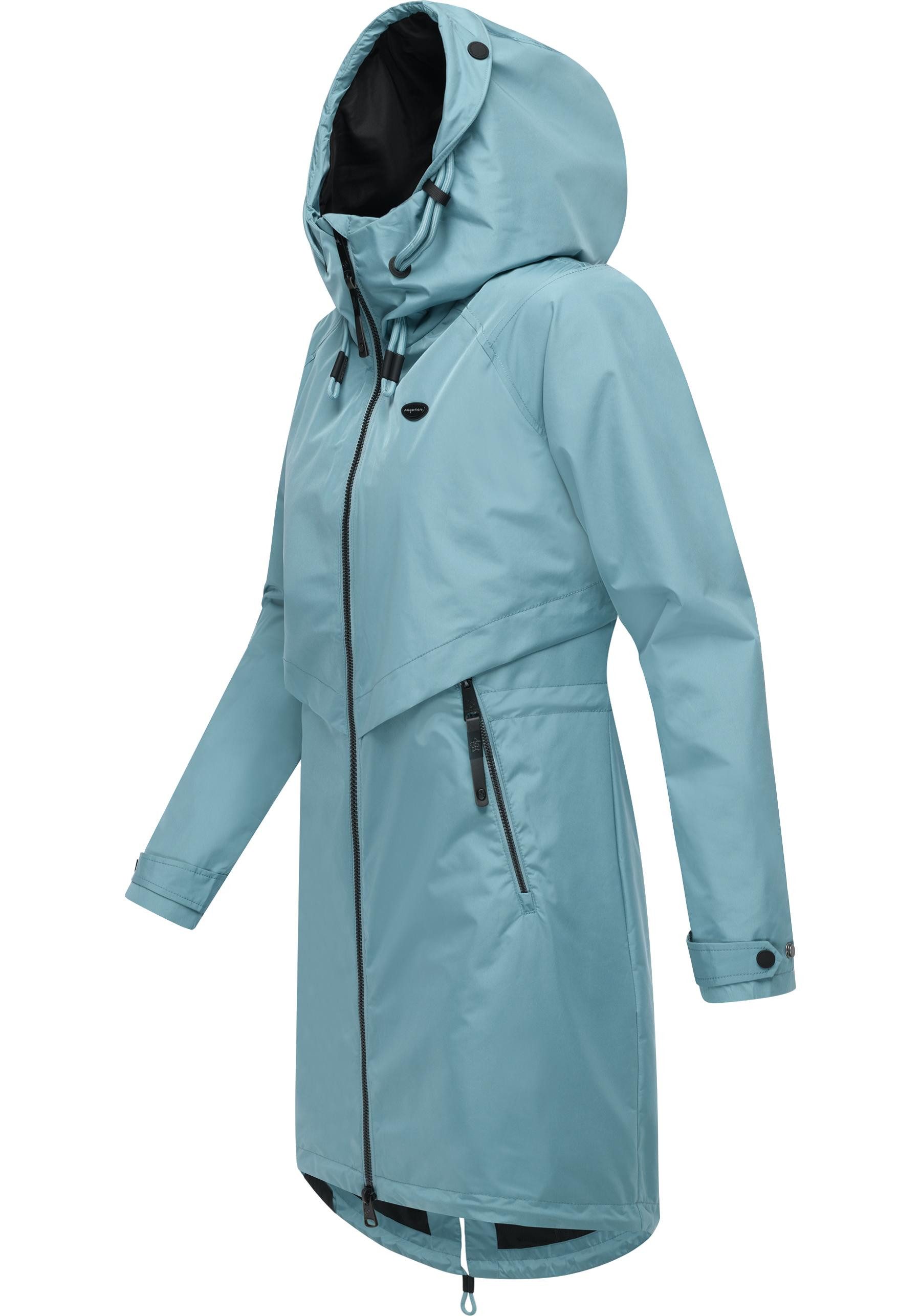 Ragwear Jerseymantel Frodik Wasserdichter oversized Damen Parka für die Übergangszeit