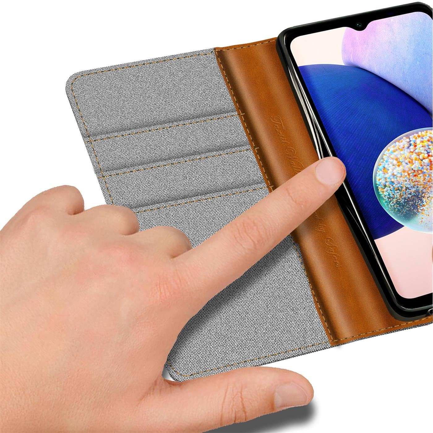 CoolGadget Handyhülle Flip Case Wallet Cover Book Tasche für Samsung Galaxy A14 4G / 5G 6,8 Zoll, Handy Tasche mit Kartenfach Book Schutzhülle – Bild 4 von 5