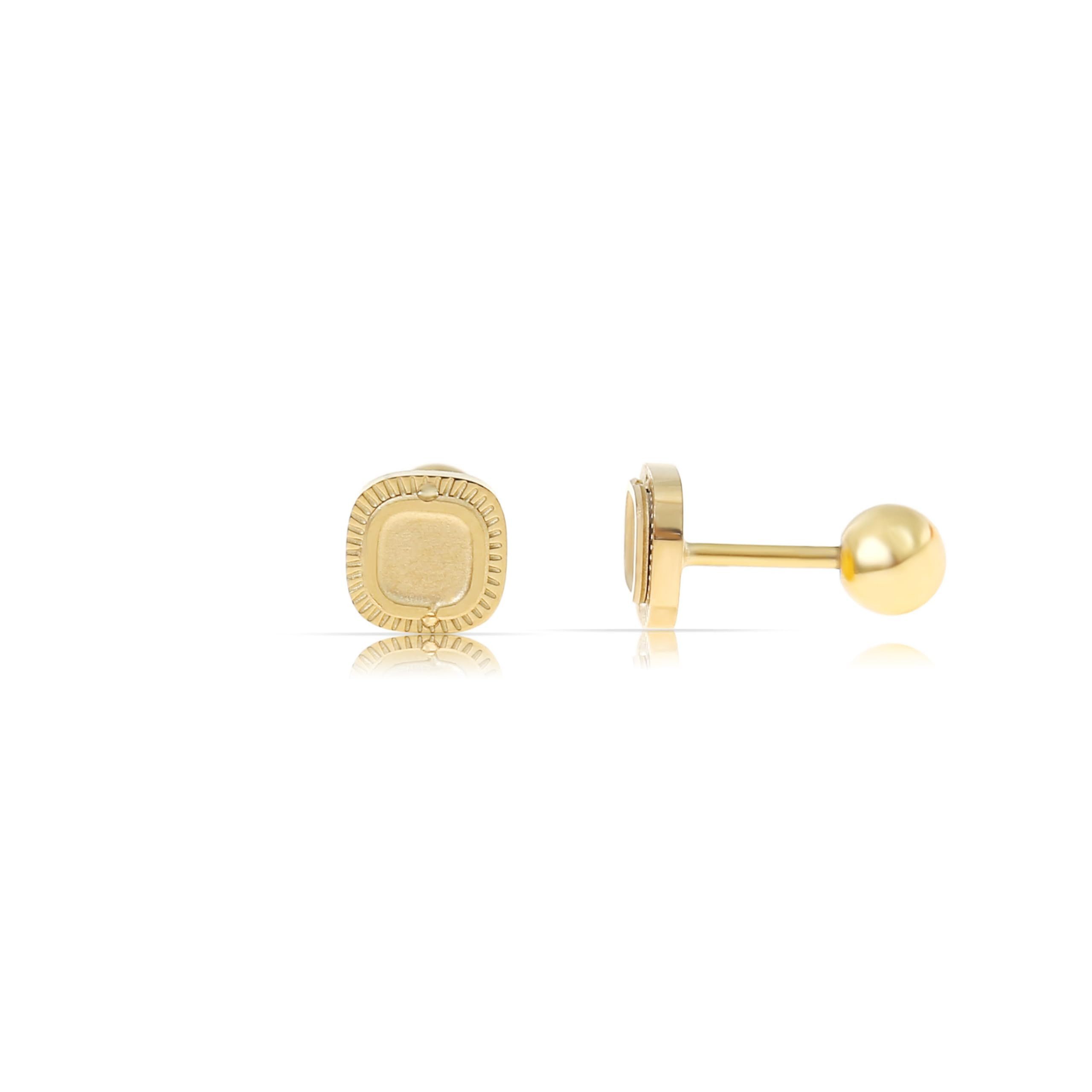 Made by Nami Ohrring-Set Viereckige Ohrringe Gold für Damen Wasserfester Schmuck, Minimalistisch Geschenk für Sie