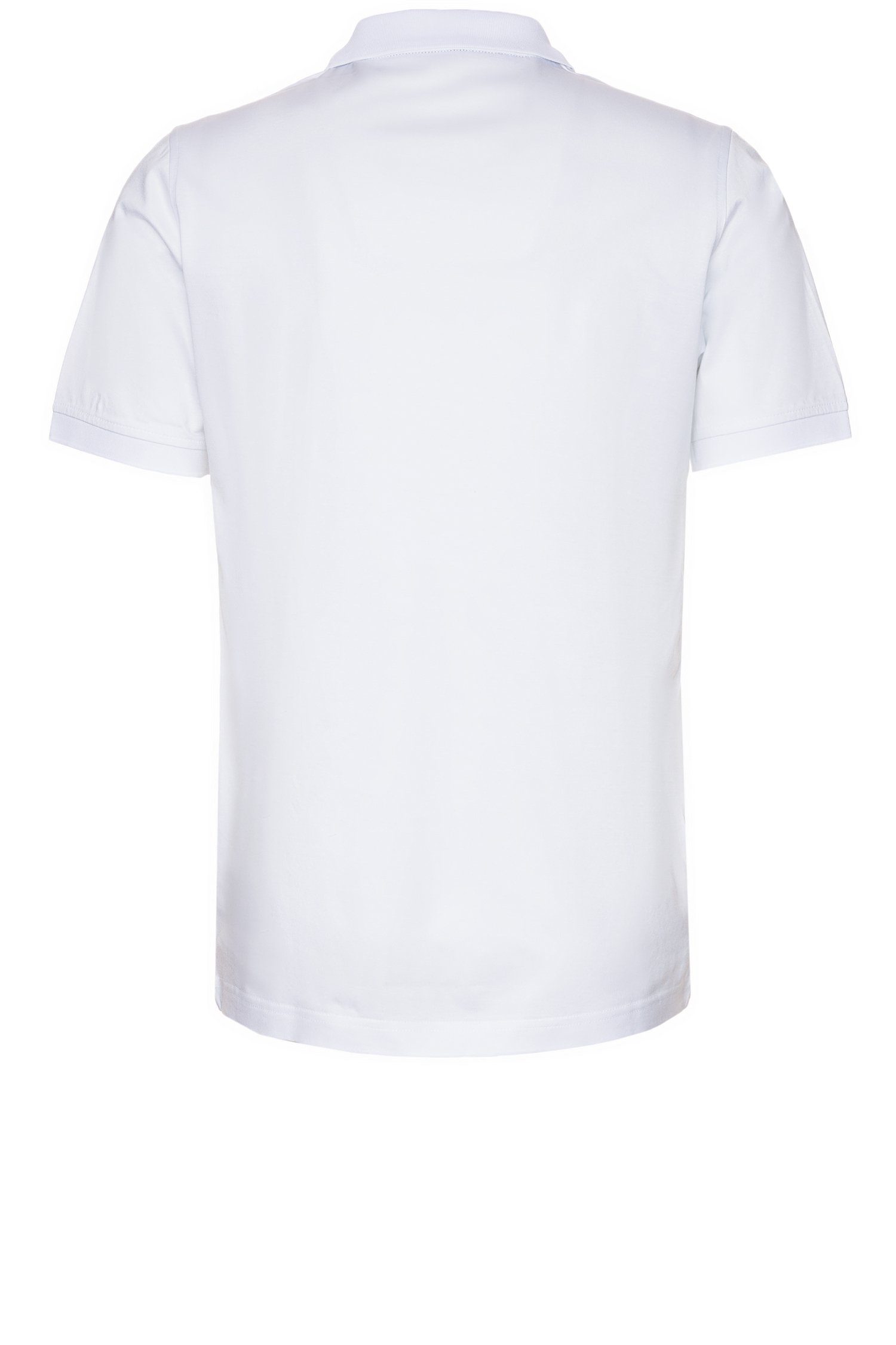 Poloshirt (1-tlg) Reißverschluss KARL (010) Weiß mit LAGERFELD