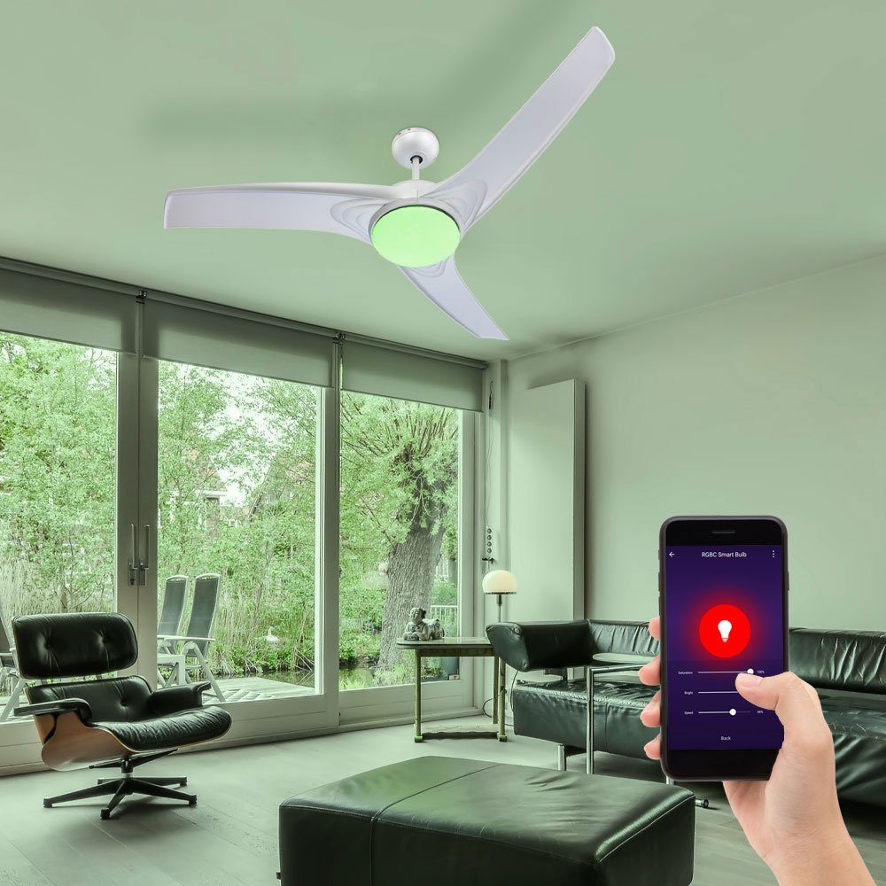 etc-shop Deckenventilator, Smart Home Decken Ventilator Fernbedienung Alexa Google App