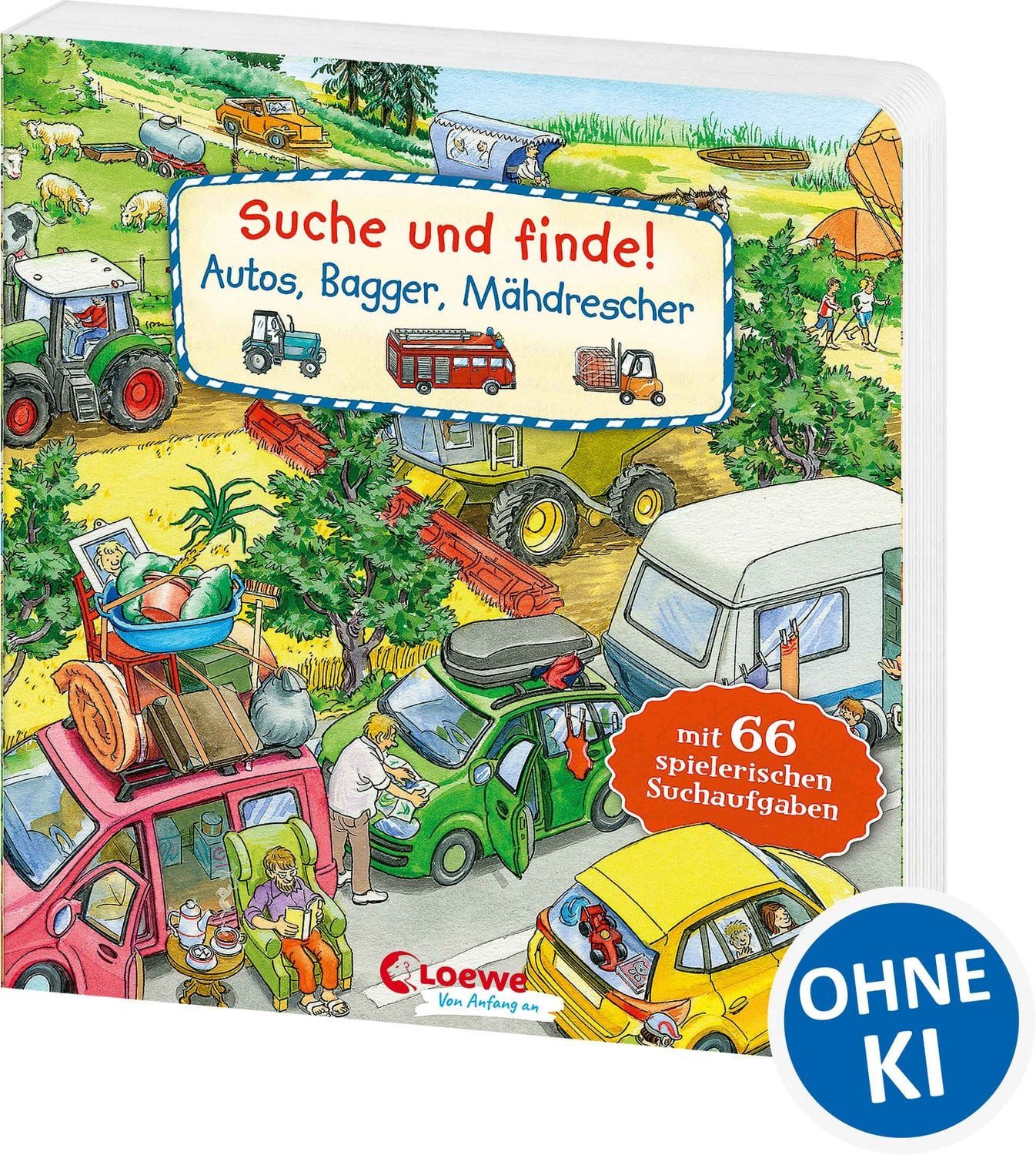 Kinderbuch Suche und finde! - Autos, Bagger, Mähdrescher mit 66 spielerischen Suc diverse