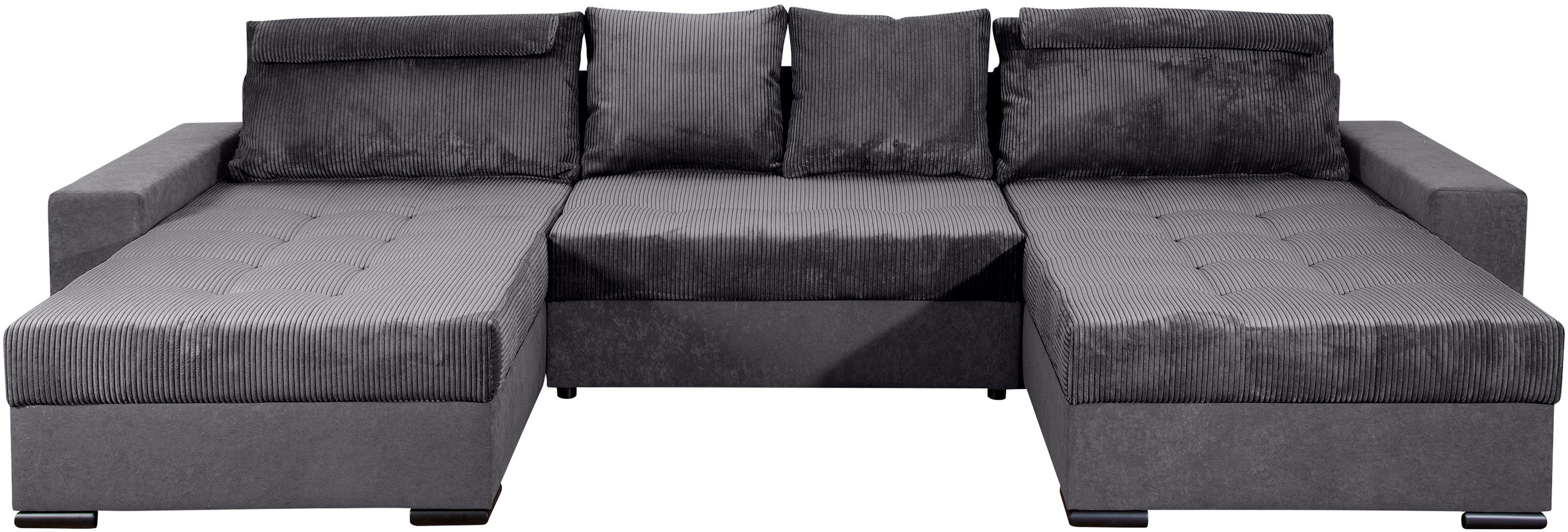 COLLECTION AB Wohnlandschaft Josy XXXL-Relax U-Form, B: 352 cm, Schlaffunktion, Bettkasten & 2 Nackenkissen, Federkern – Bild 2 von 5
