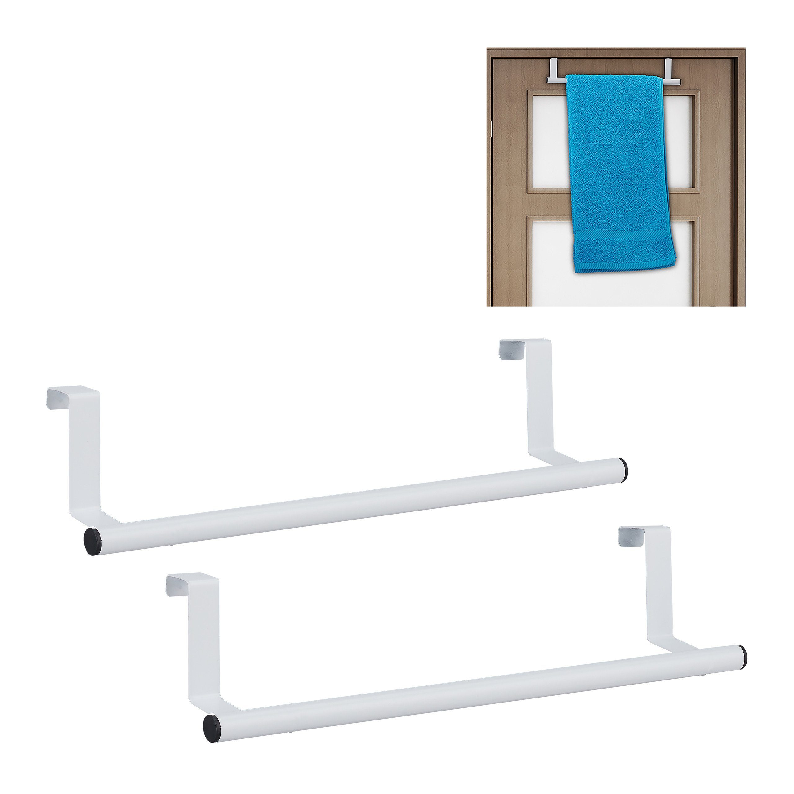 relaxdays Handtuchstange »2x Handtuchhalter Tür in Weiß« online kaufen