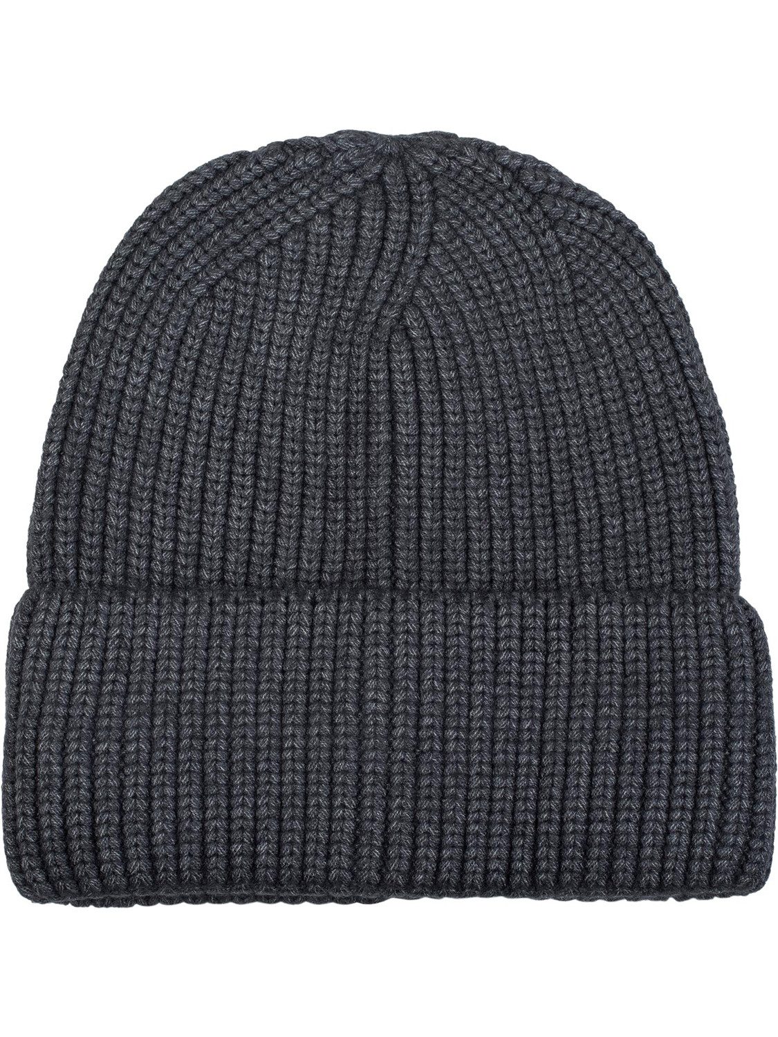 Strickmütze Feinstrick Beanie Mütze mit Krempe