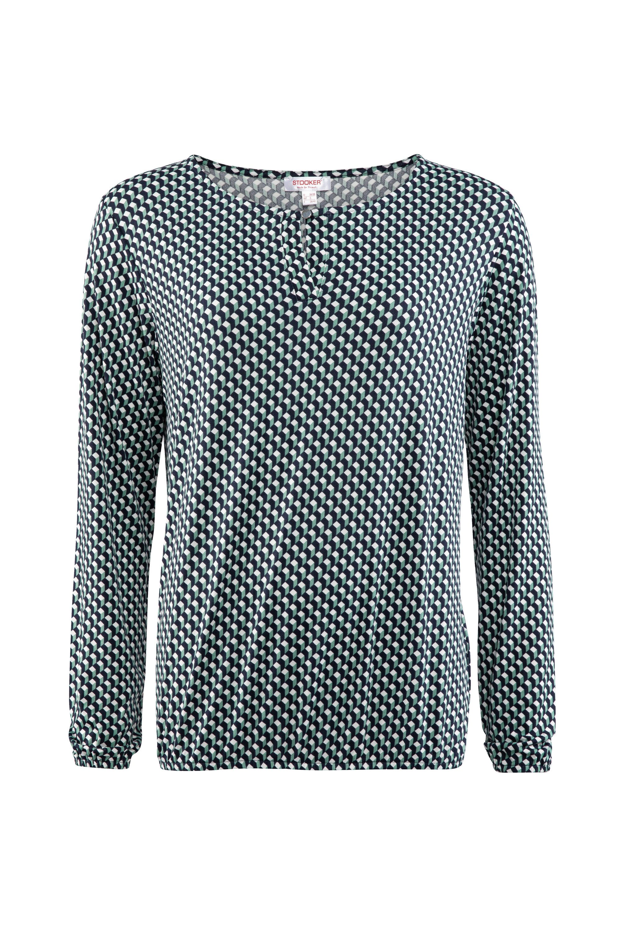 STOOKER WOMEN Langarmshirt CALLA Print Langarmshirt Regular Fit Blusen-Shirt mit grafischem Print für Damen