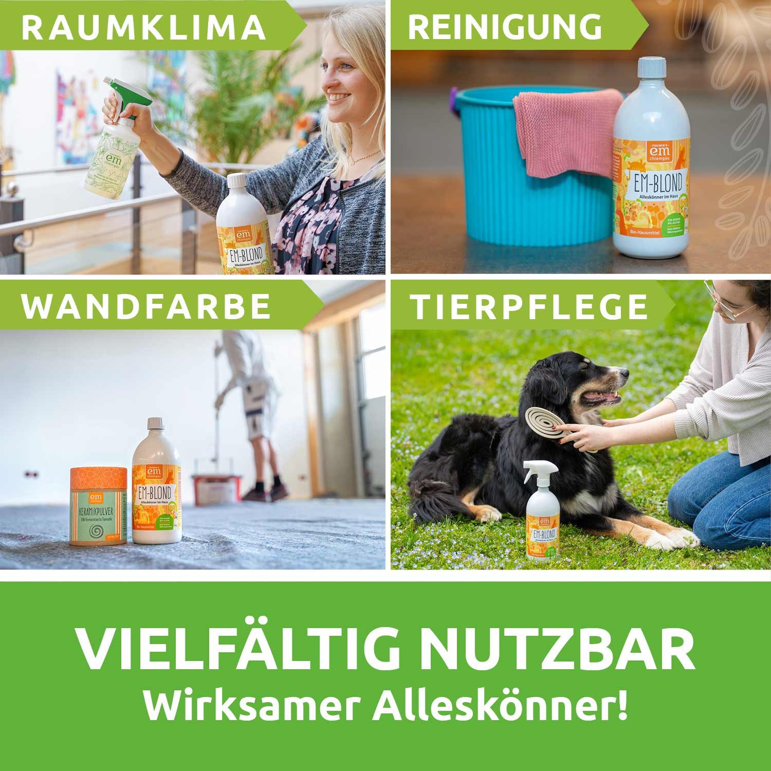 Fischer's EM-Chiemgau EM-blond, Alleskönner mit effektiven Mikroorganismen Probiotischer Allzweckreiniger (Allzweckreiniger, Geruchsbinder, Tierpflege, probiotisch)