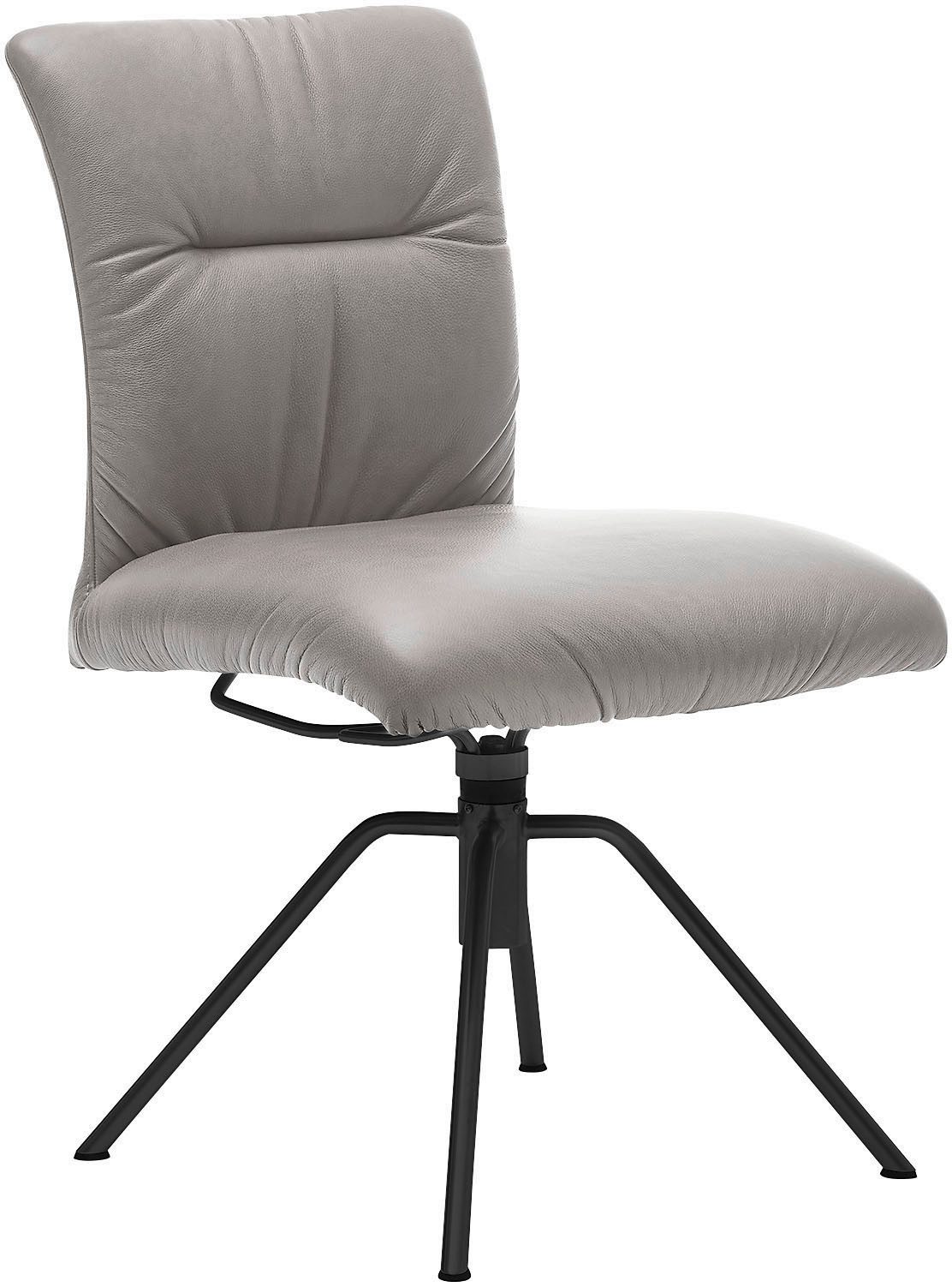 Musterring Polsterstuhl Helmond 6600 (Set, 2 St), Gestell schwarz, drehbar, besonders leger gepolster, ohne Armlehne