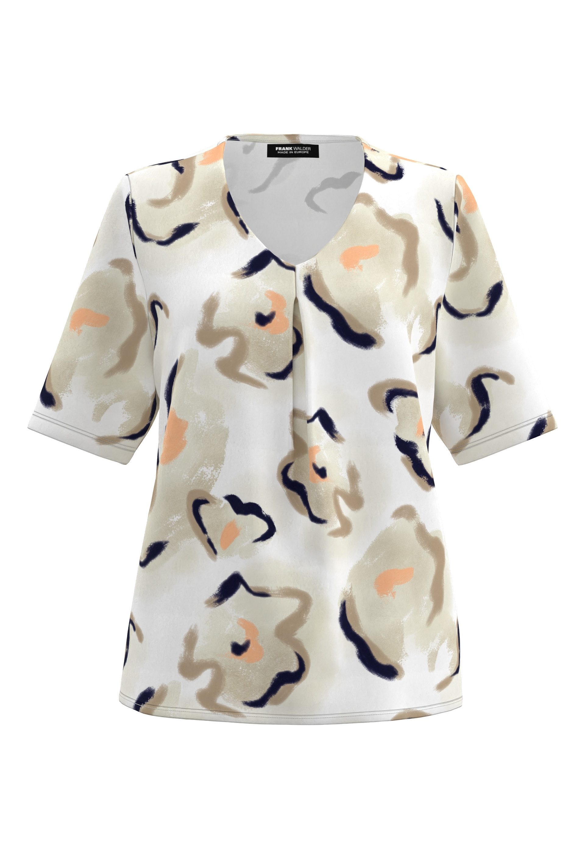 FRANK WALDER Blusenshirt mit Brushstroke-Design
