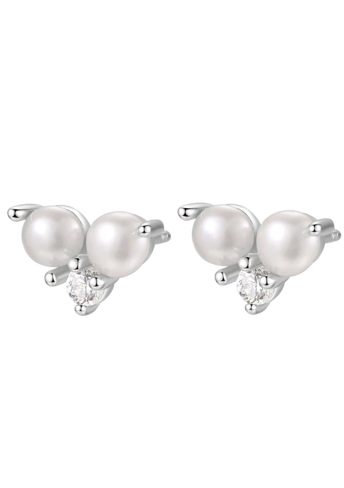 Hey Happiness Perlenohrringe Zirkon Silber Ohrstecker günstig online kaufen