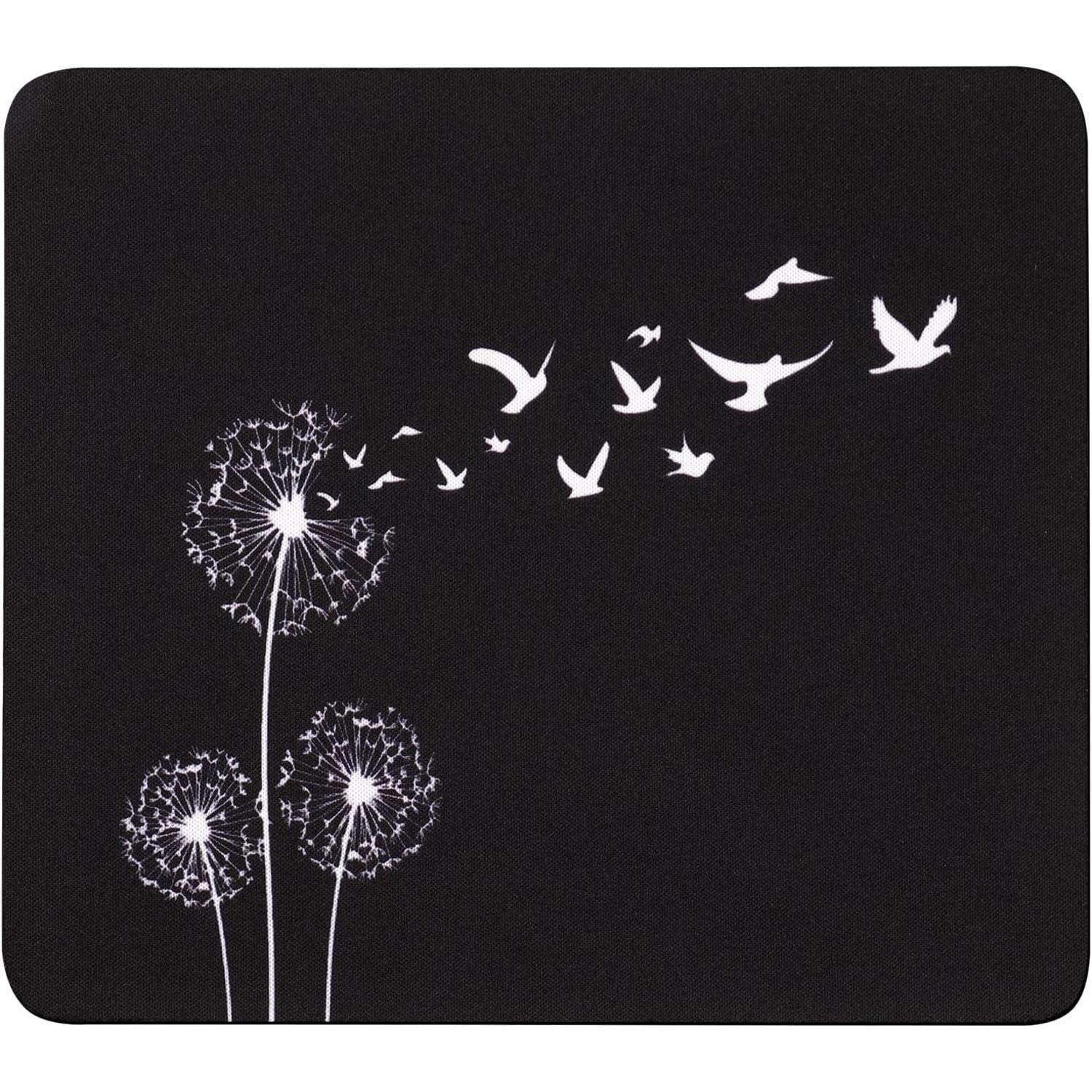 Mauspad Mauspad Mini 180 x 160 mm Kleines Mousepad Design Schwarz Smooth