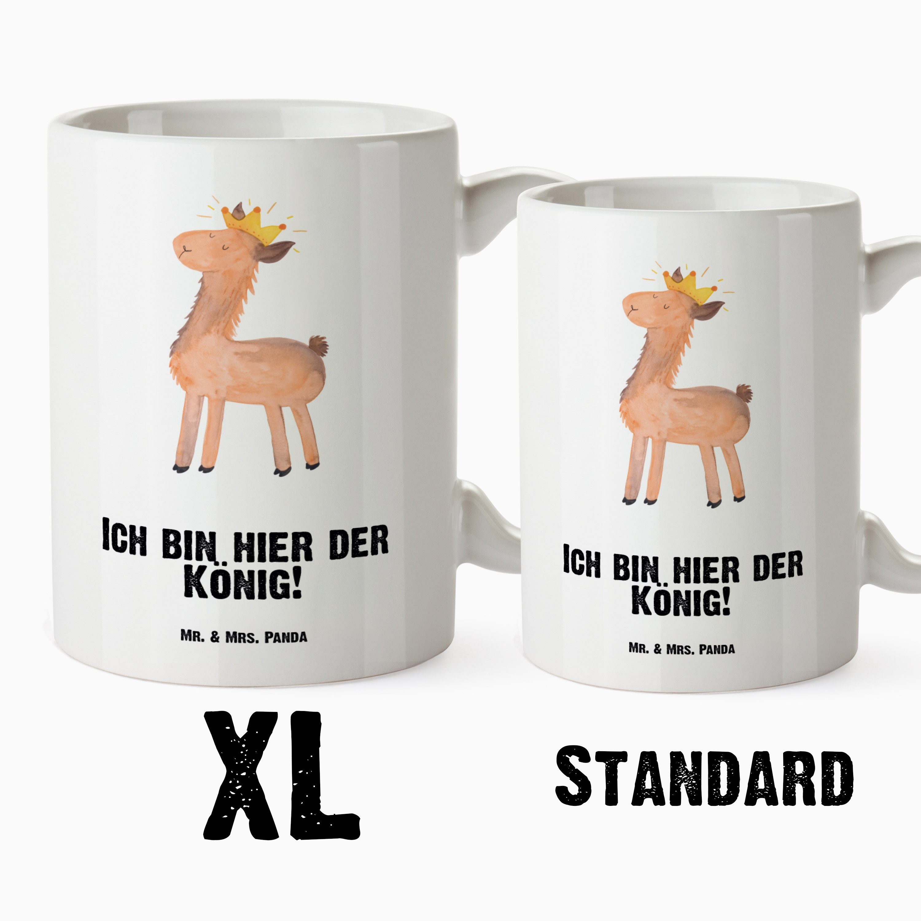 Grosse Lama Te, Geschenk, Weiß - Mrs. Büro & Tasse Kaffeetasse, - Kollege, XL XL Panda Keramik Tasse König Mr.