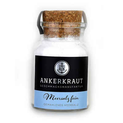 Ankerkraut Gewürzstreuer Ankerkraut Meersalz fein Salze im Korkenglas 170 g Gewürzsalz
