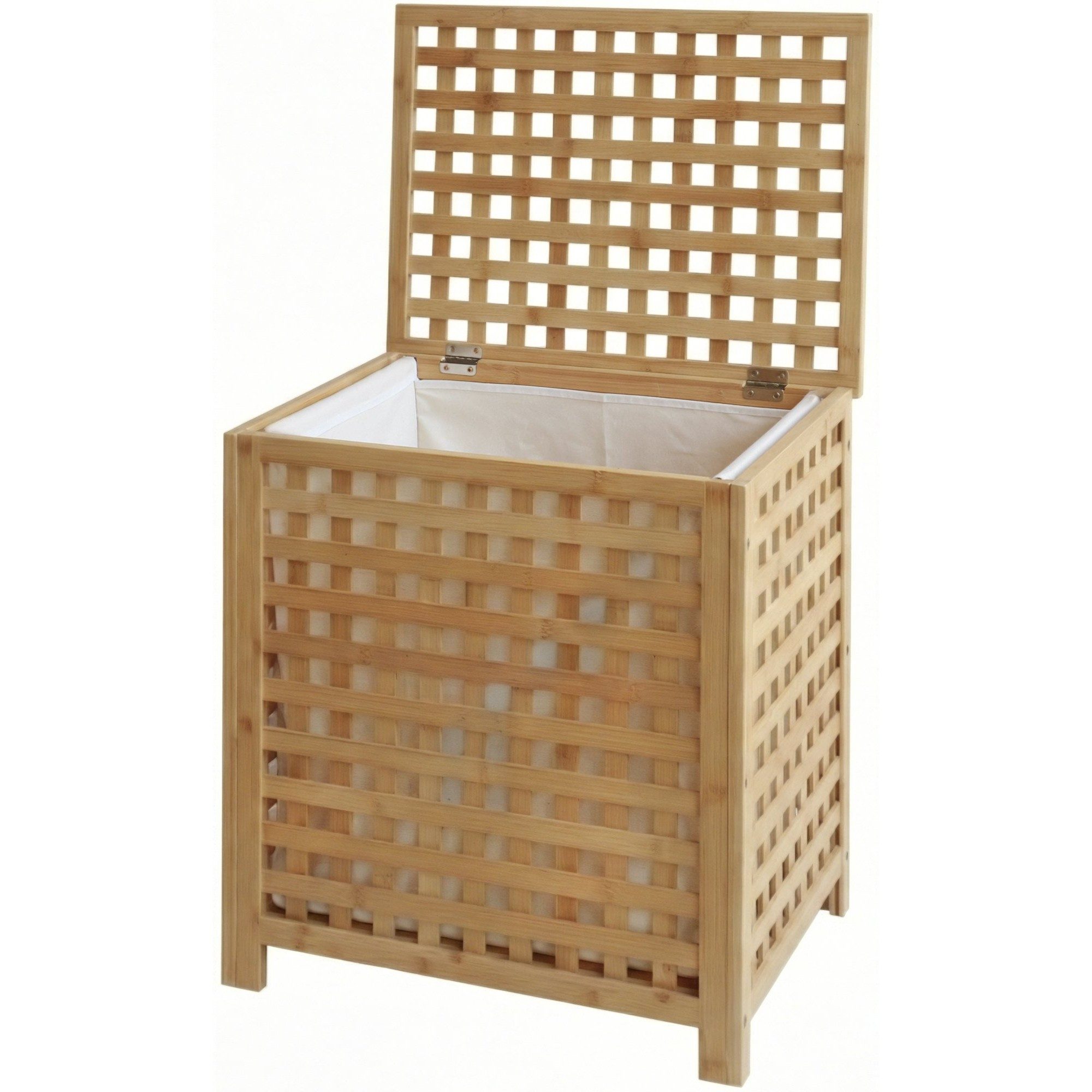 CLP Wäschebox Wäschesammler Wäschetruhe Badezimmermöbel (Spar-Set, 1 St., 52 x 39 x 55 cm stabil), Wäschesack herausnehmbar, 70 l, Bambusgestell