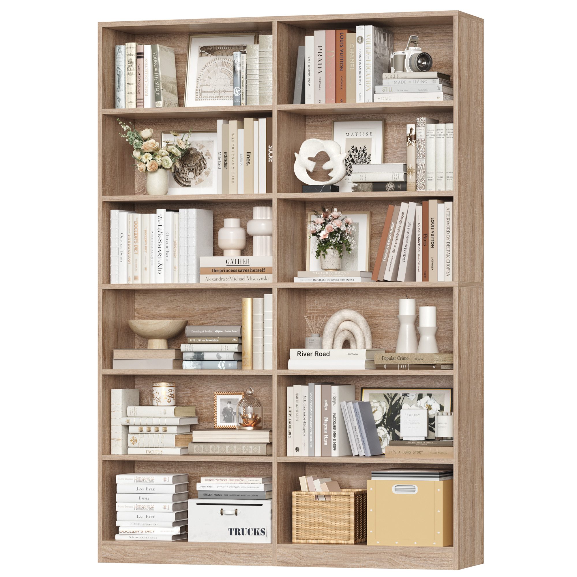 Homfa Bücherregal 188,7cm Standregal Büroregal Raumteiler, mit 12 Fächern, günstig online kaufen