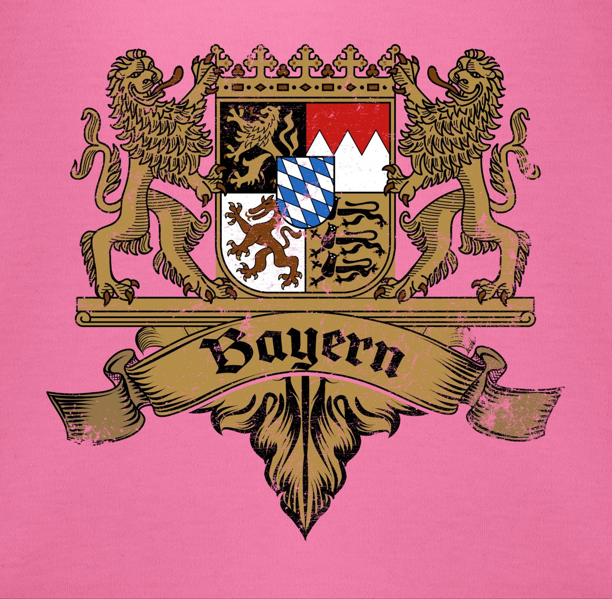 Wappen Bayern, Bayern Pink Bayernland Outfit Freistaat Mode Baby Oktoberfest für Shirtracer Lätzchen 3
