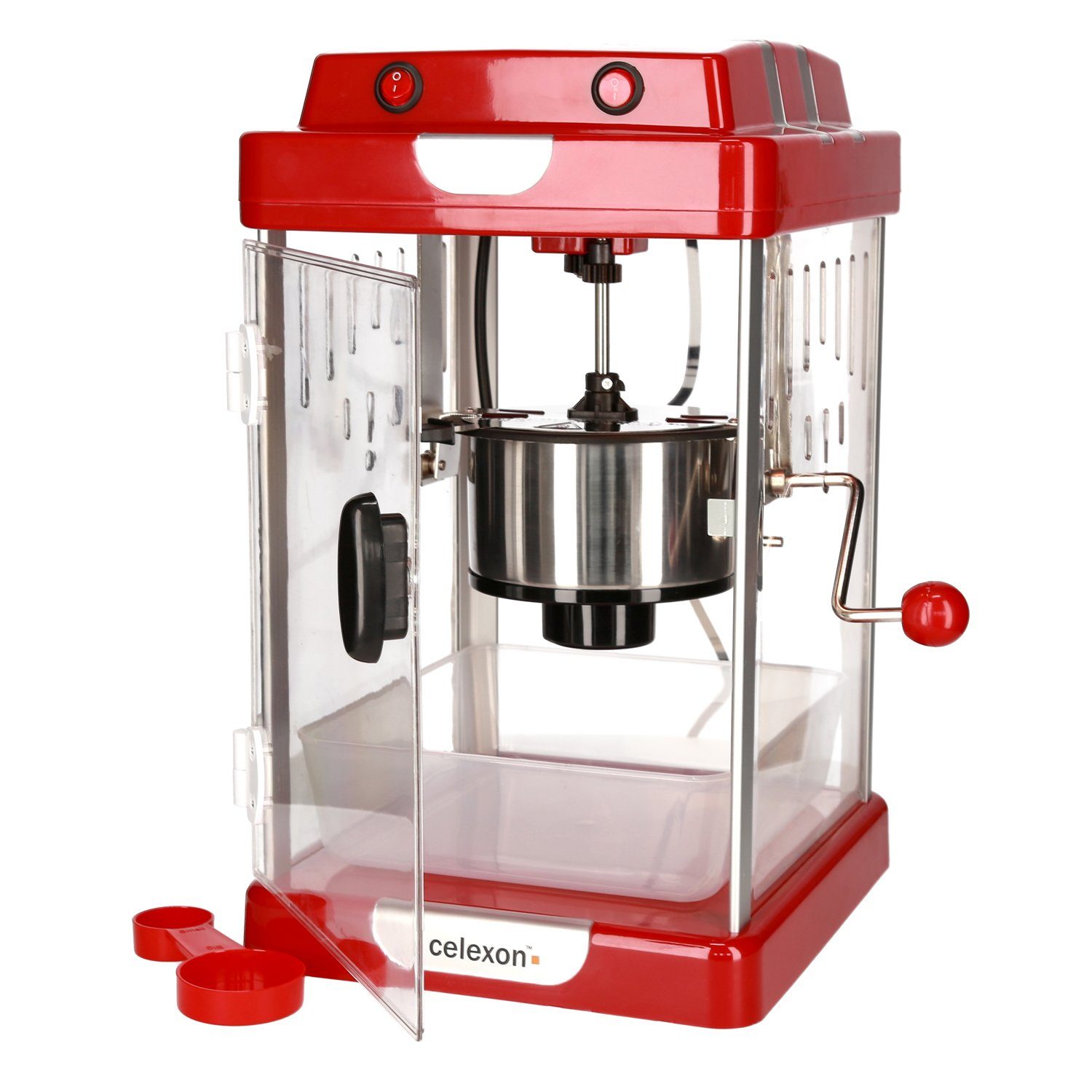 Celexon Popcornmaschine CinePop CP1000, 24,5x28x43 Rot Füllmenge 350 cm, 60g, Watt