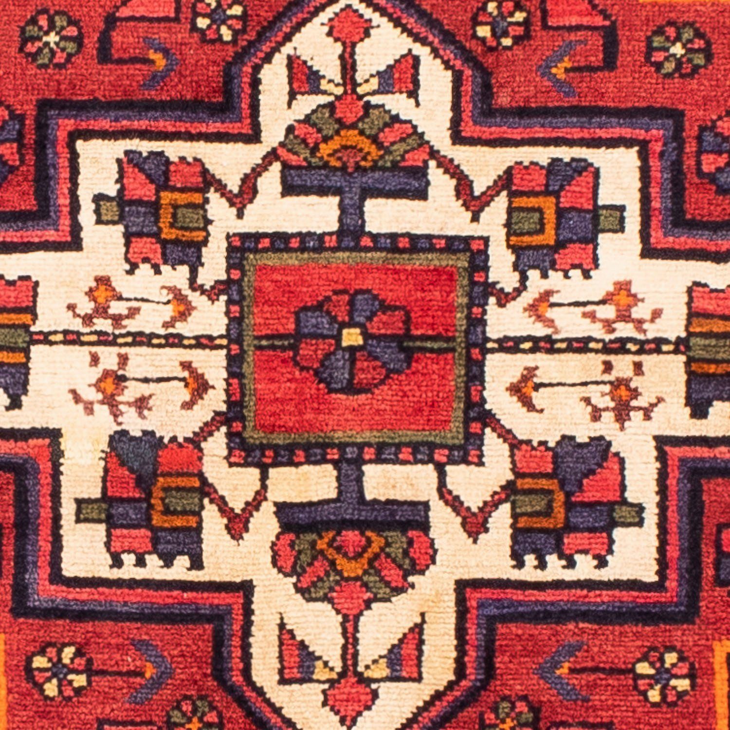 Orientteppich Perser - - Zertifikat x 145 - rechteckig, cm Höhe: mit Handgeknüpft, morgenland, Wohnzimmer, 10 Einzelstück mm, Nomadic 235 dunkelrot