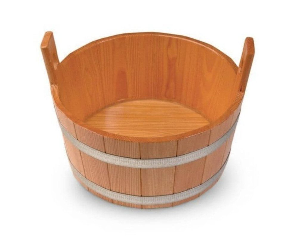 Blumenberg Fußbad Fußwanne aus Lärche mit transparenter Hygieneversiegelung