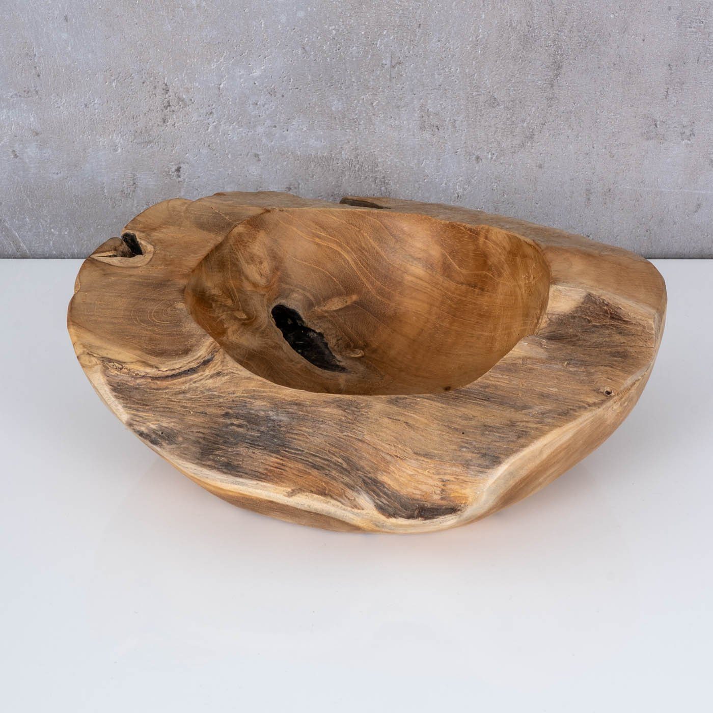 Levandeo® Dekoschale, Teakholz Schale 25cm Teak günstig online kaufen