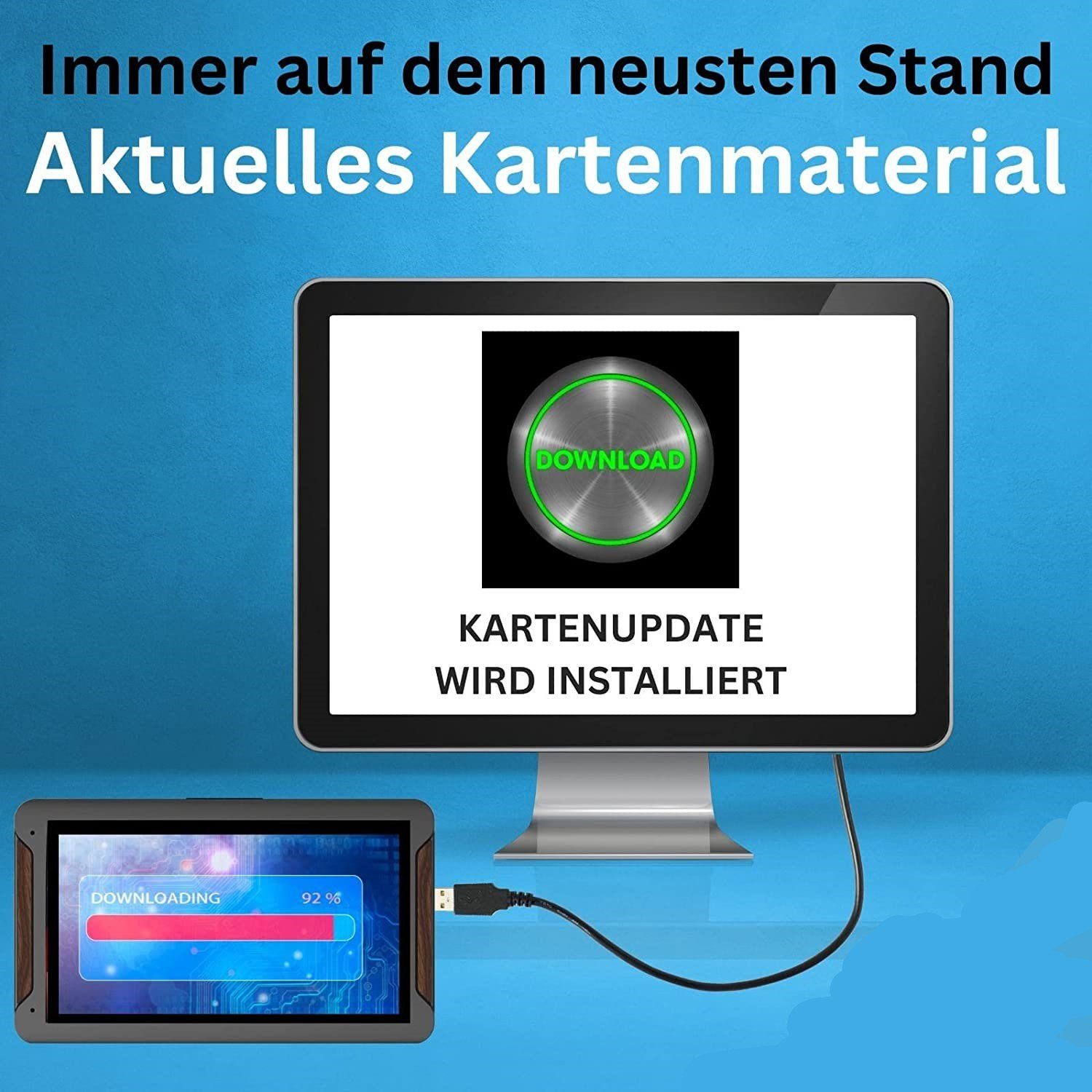 7 Navigationssysteme Drive-7.0 für GPS PKW, Navi LKW, Zoll LKW-Navigationsgerät WOHNMOBIL (Europa) GABITECH