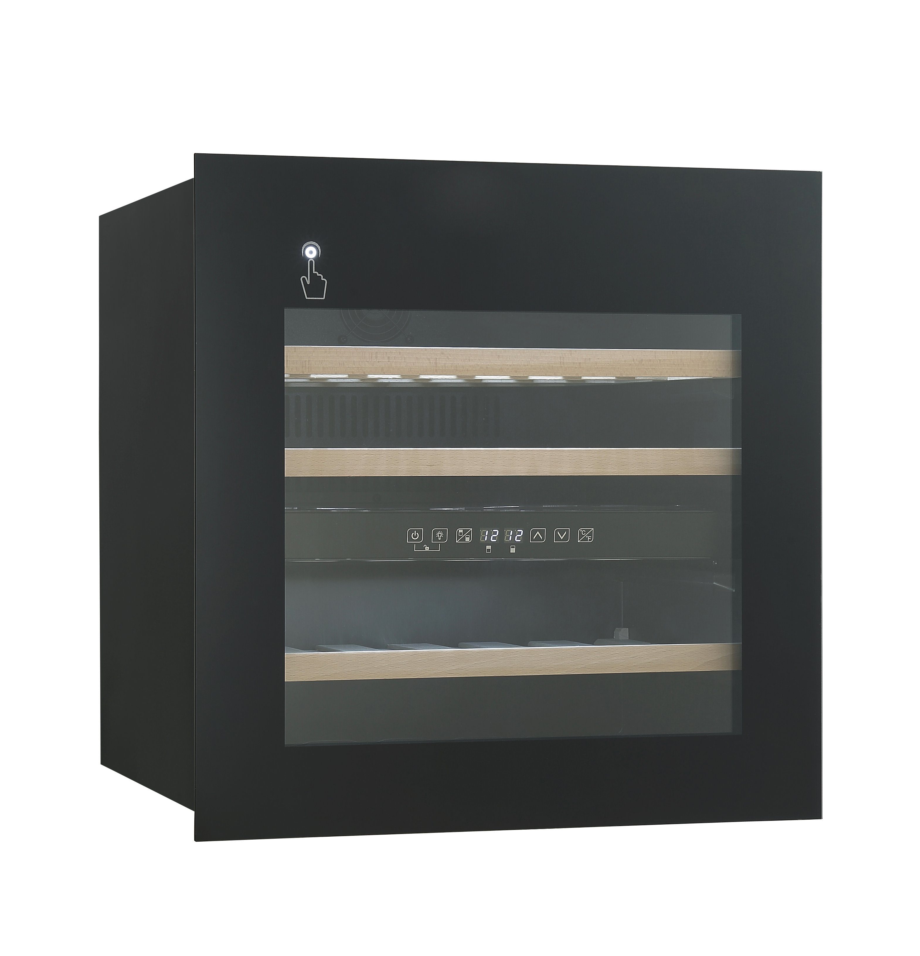 Wolkenstein Einbauweinkühlschrank Wolkenstein EWTS85-36ED Einbau-Weinkühlschrank, für 36 Flaschen,LED-Beleuchtung, 2 Temperaturzonen, regelbares Thermostat