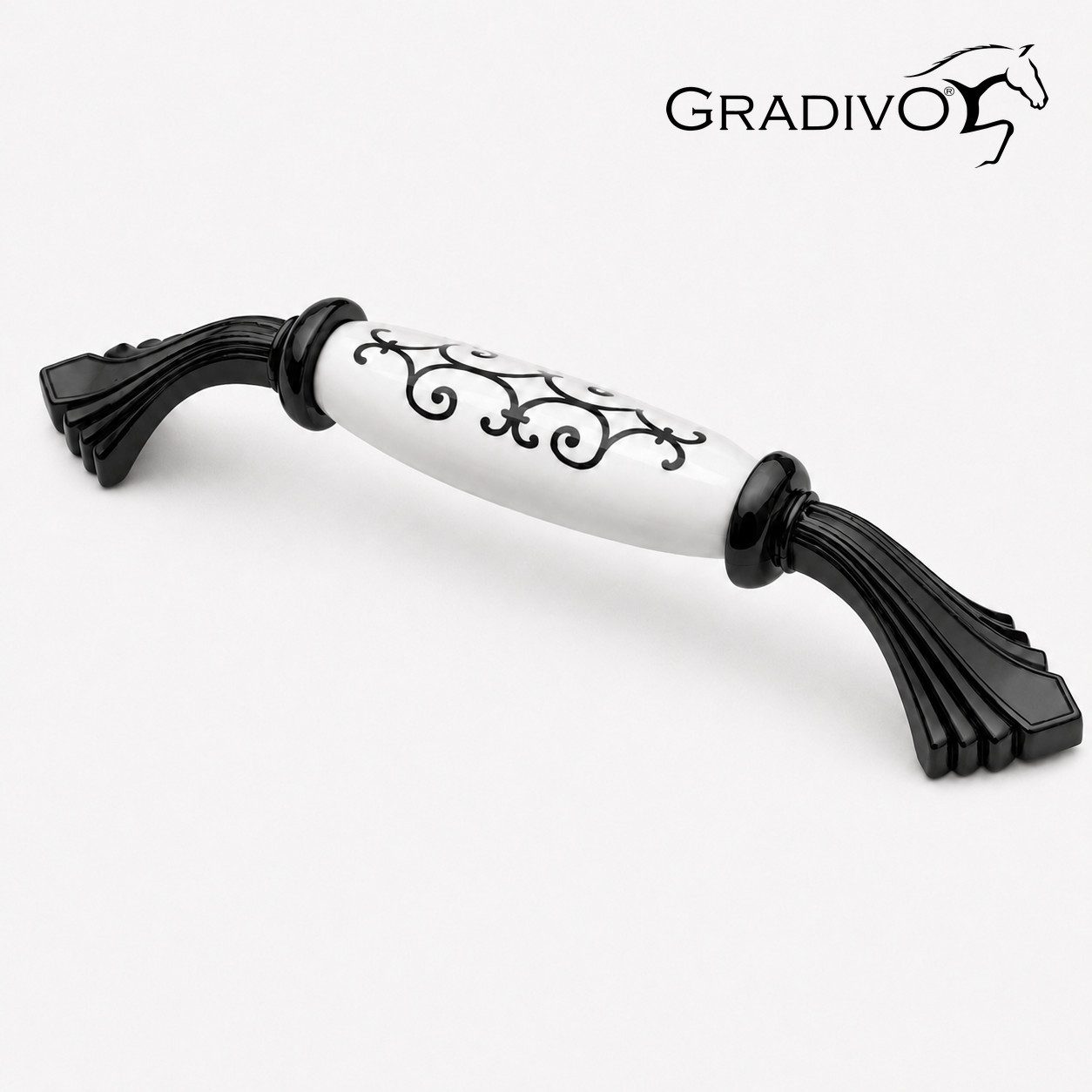 Gradivo Möbelgriff Schrankgriff Bügelgriff 932 - Schwarz, 128 mm