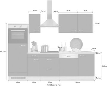 OPTIFIT Küchenzeile Faro, mit E-Geräten, Breite 270 cm