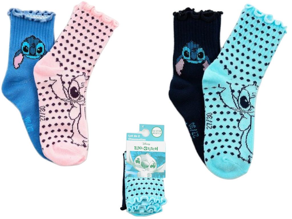 Stitch Socken 4 Paar Socken für Kinder Stitch Gr. 23 - 34