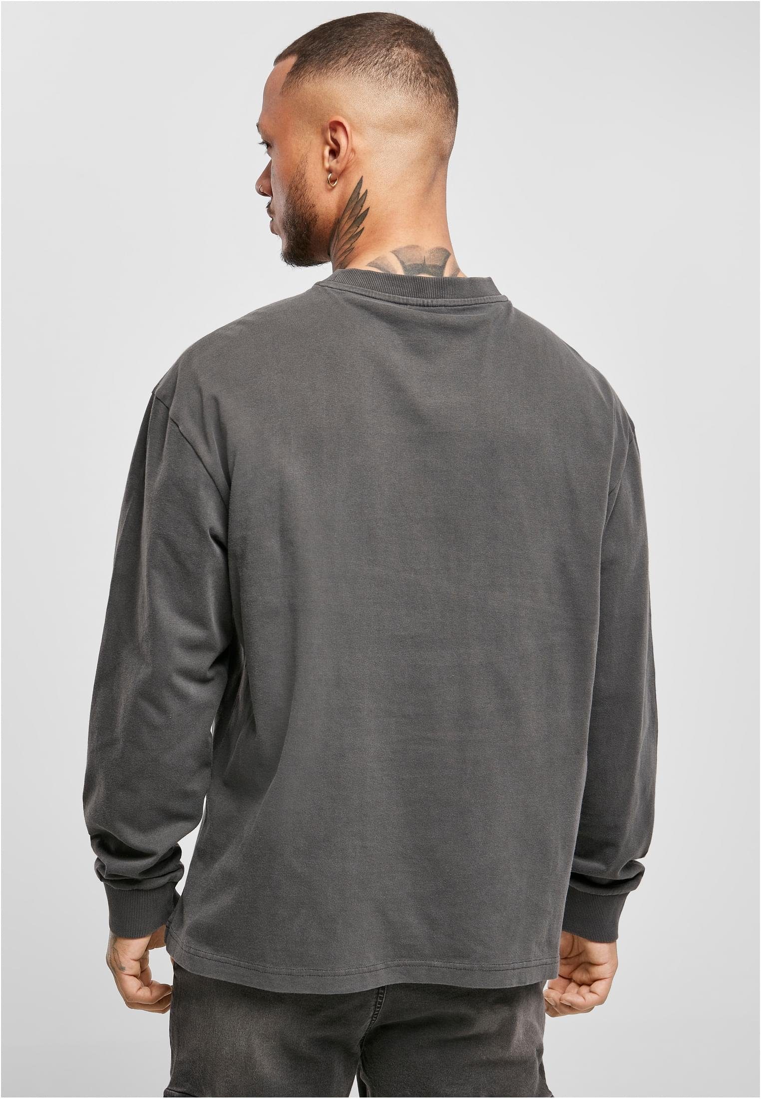 URBAN T-Shirt Dyed Pocket CLASSICS Herren Longsleeve (1-tlg) Pigment blackbird