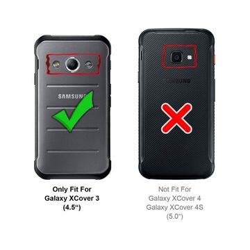 CoolGadget Handyhülle Denim Schutzhülle Flip Case für Samsung Galaxy XCover 4 5 Zoll, Book Cover Handy Tasche Hülle für Samsung XCover 4, 4S Klapphülle