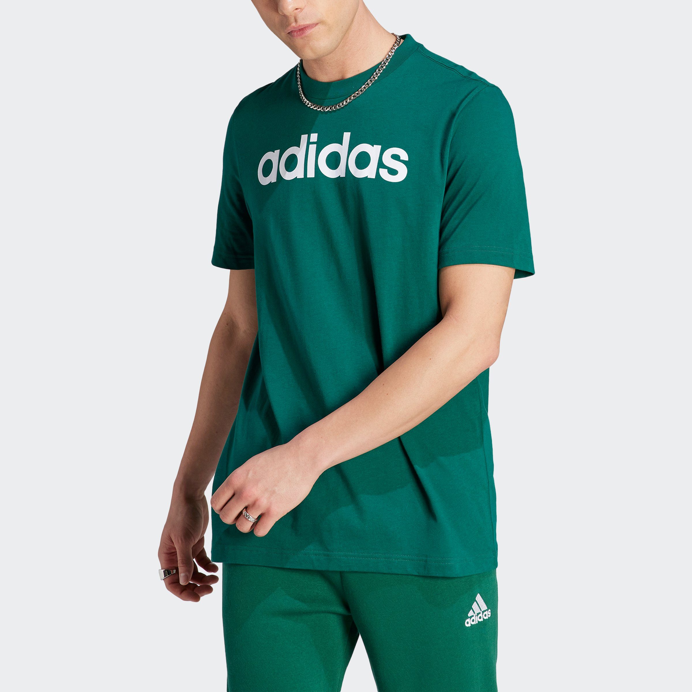 T-Shirt adidas LIN SJ M T Green Collegiate Sportswear