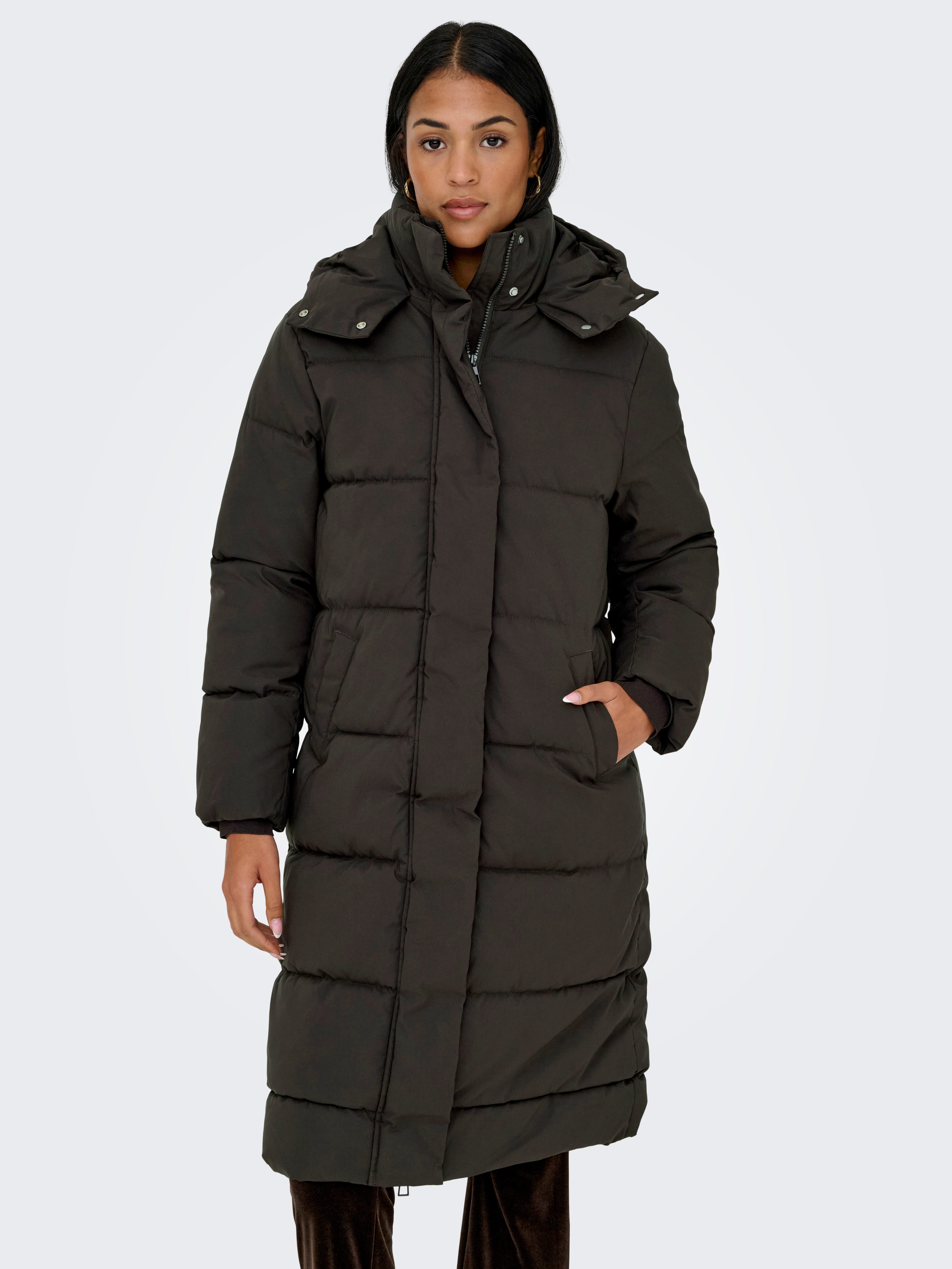 JDY Steppmantel JDYMAJA LONG PADDED JACKET OTW YFM NOOS Kunstfaser