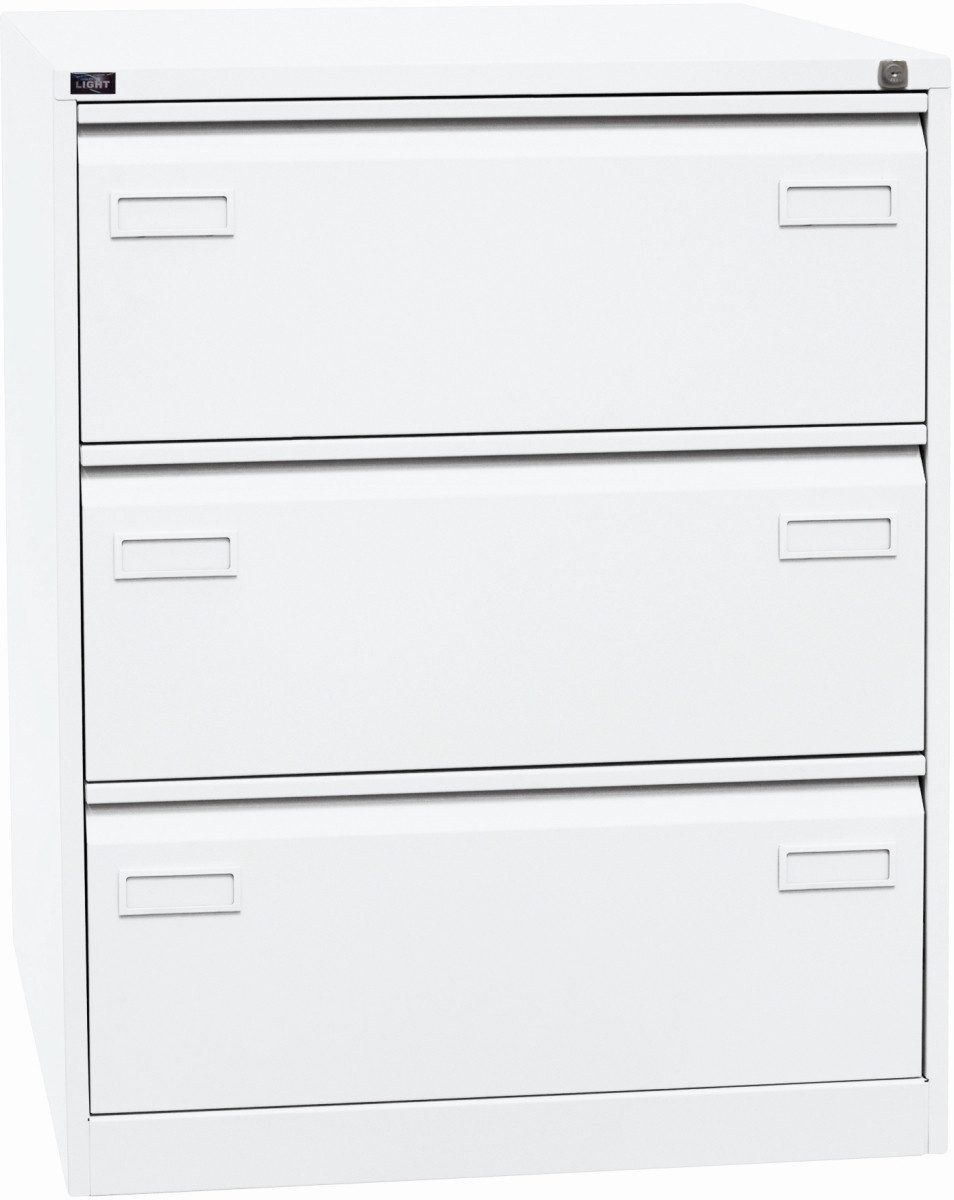 Bisley Hängeregisterschrank Hängeregistraturschrank Light 3 Schübe 2-bahnig verkehrsweiß