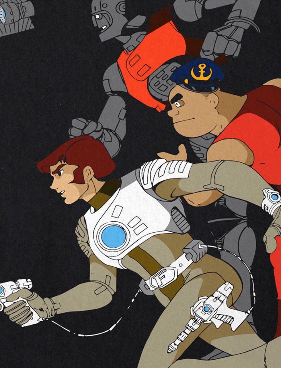 style3 T-Shirt Comet Besatzung anime raumschiff captain future serie blu-ra günstig online kaufen